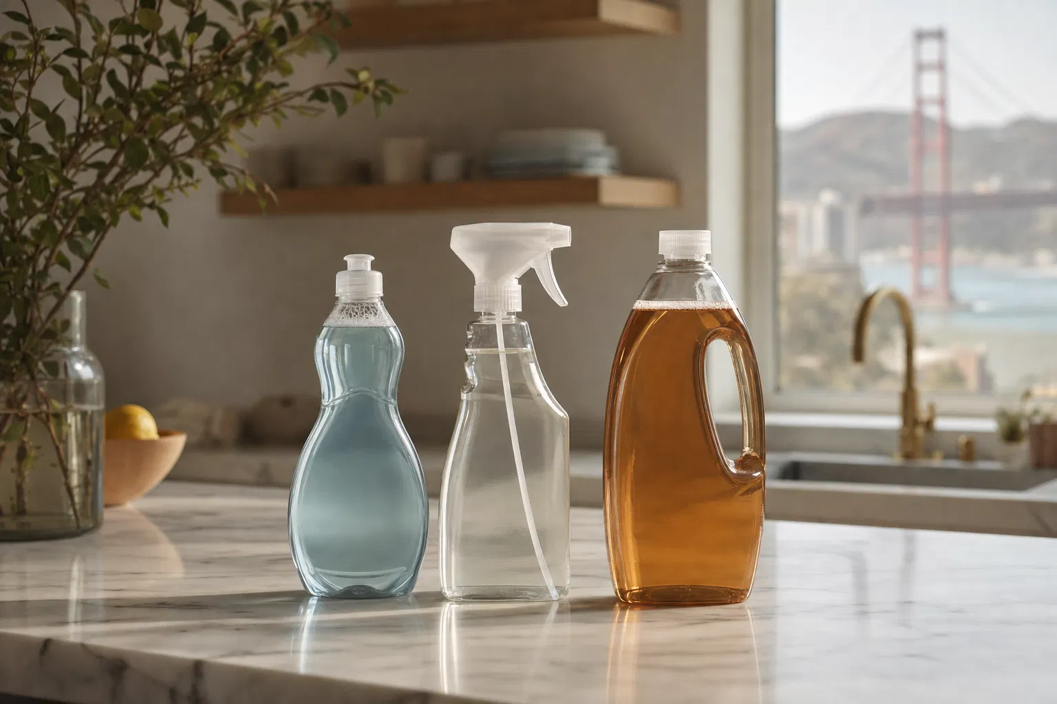 Eco-friendly cleaning products used in San Francisco homes