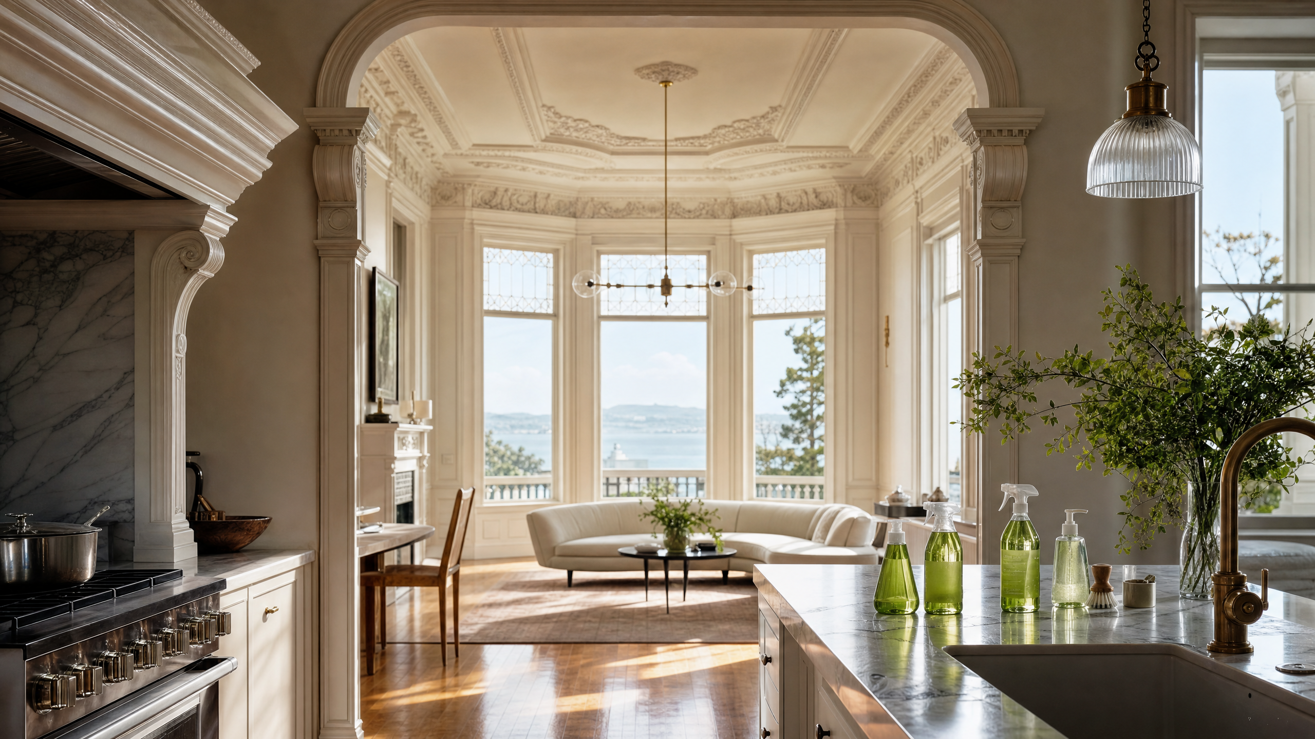 Recurring house cleaning in Pacific Heights San Francisco Victorian mansion