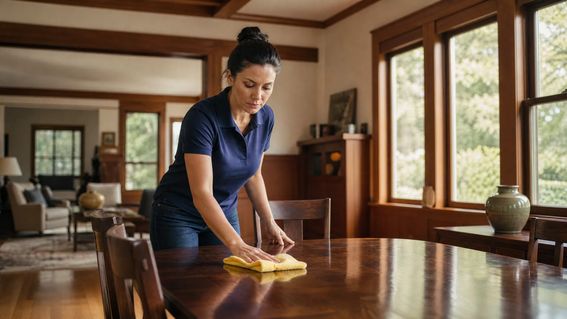 Green Planet cleaner maintaining a St. Francis Wood San Francisco home with Spanish Colonial architecture