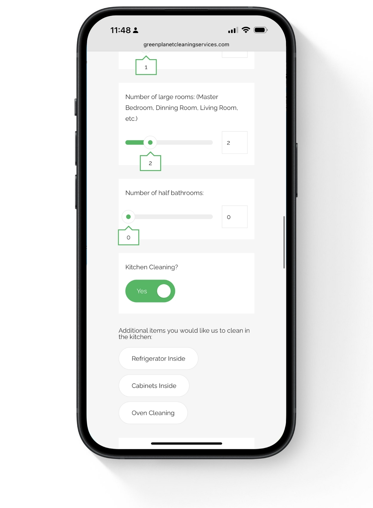 Estimate your cleaning cost online