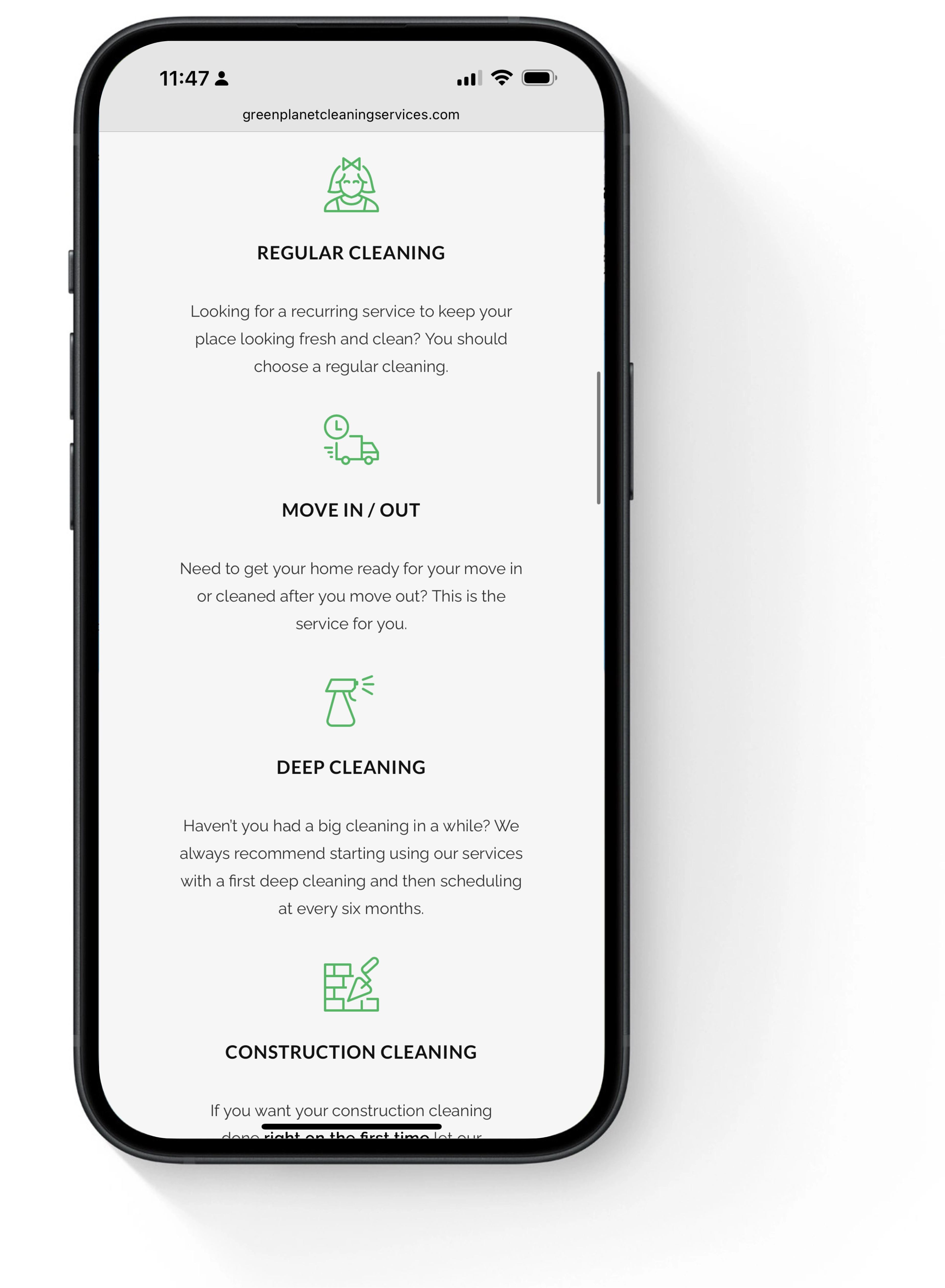 Phone mockup shell