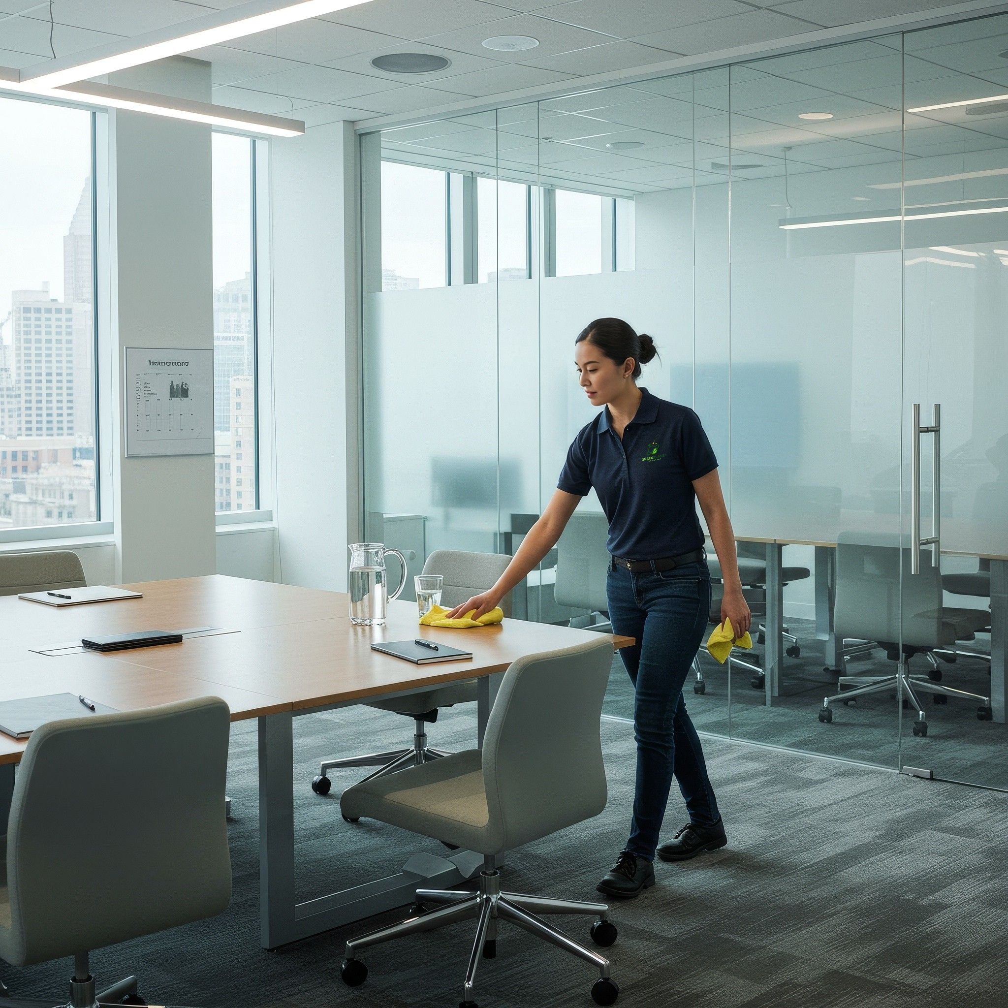 A professional corporate office environment