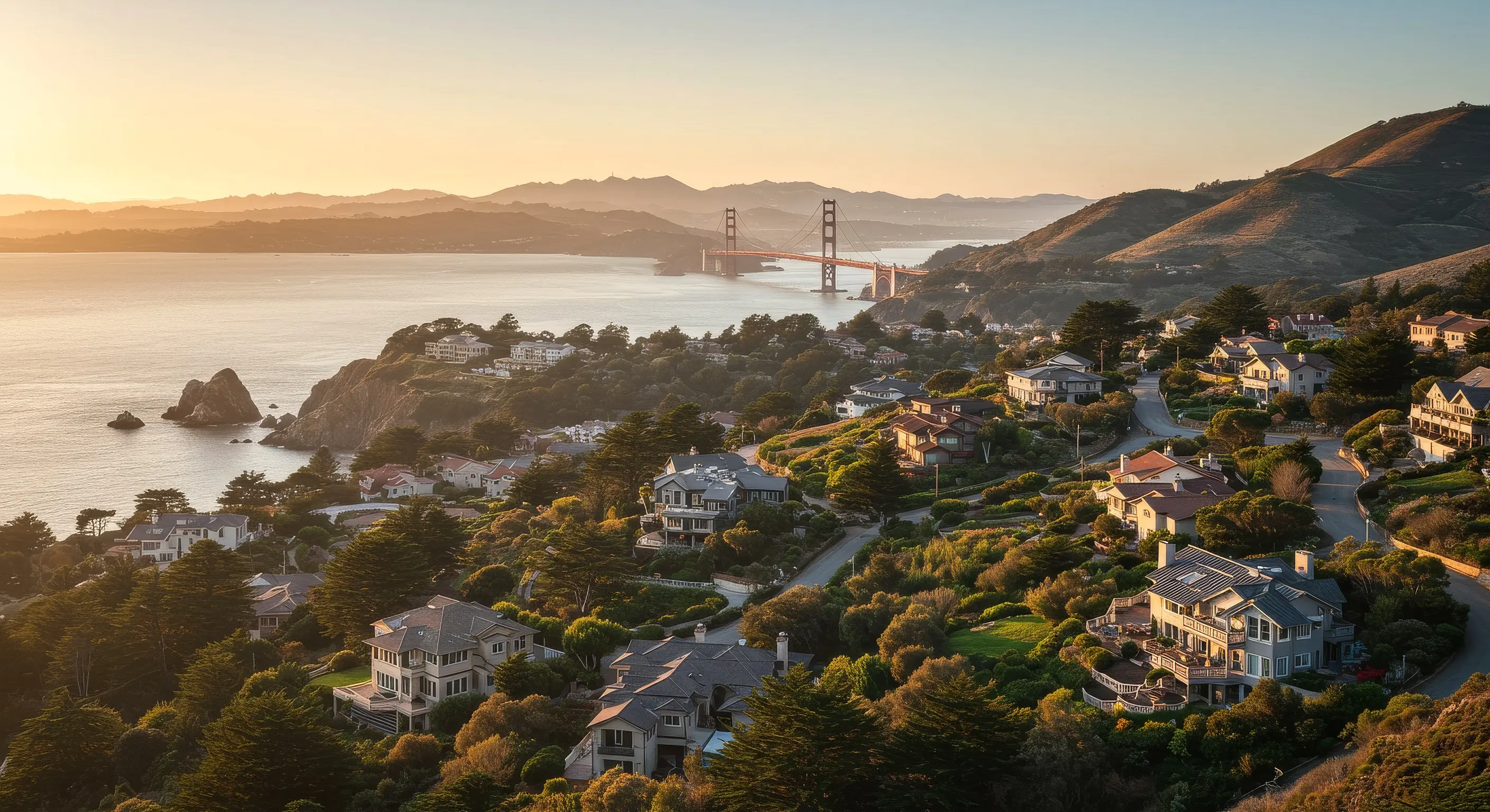 View of Marin County from a clean home