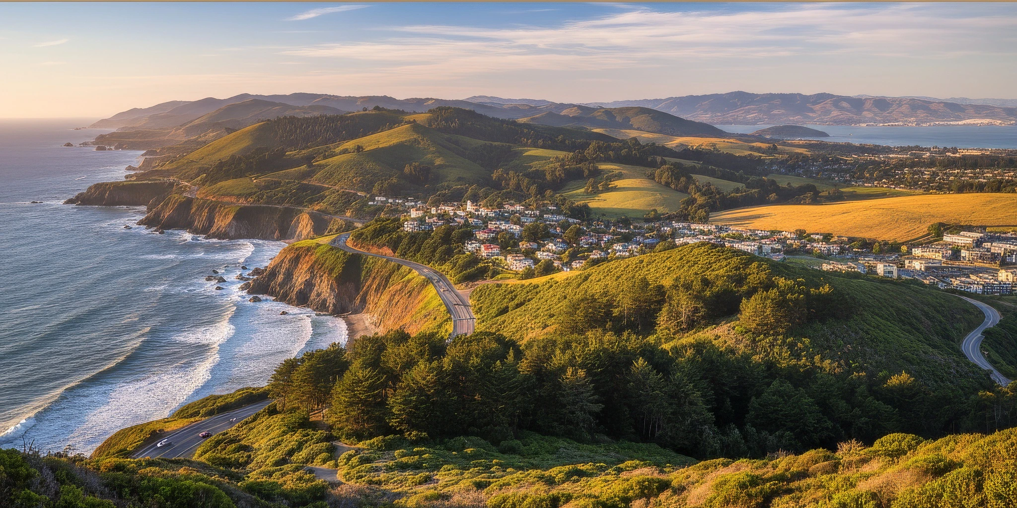 View of San Mateo County from a clean home