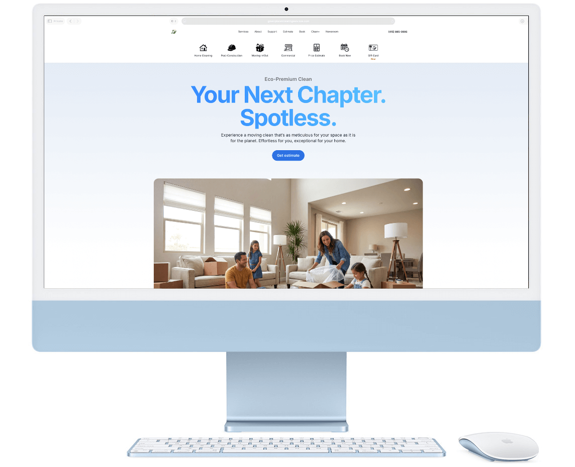 Green Planet Cleaning desktop view